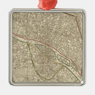 Paris France 2 Metal Tree Decoration