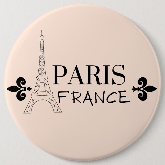 PARIS FRANCE 6 CM ROUND BADGE (Front)