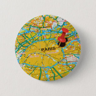 Paris, France 6 Cm Round Badge