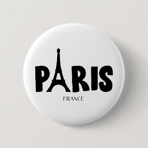 Paris France 6 Cm Round Badge