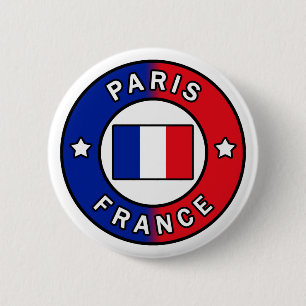 Paris France 6 Cm Round Badge