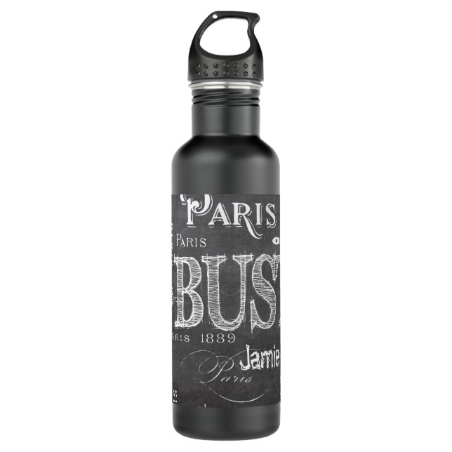 Paris France and Souvenirs 710 Ml Water Bottle (Front)