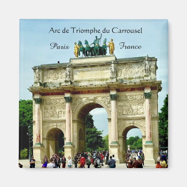 Paris France - Arc de Triomphe du Carrousel Magnet (Front)