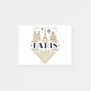 Paris France Art Deco Aesthetic Post-it Notes