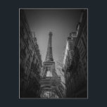 paris france black and white postcard<br><div class="desc">Eiffel Tower,  Paris France photo. black and white photography. a perfect view of the Eiffel Tower in black and white.</div>