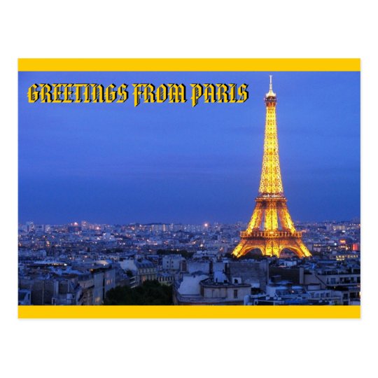 PARIS, FRANCE BY MOJISOLA A GBADAMOSI OKUBULE POSTCARD