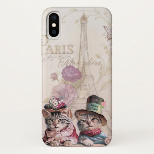 Paris France Cats iPhone X Case