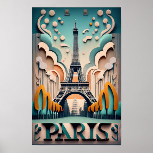 Paris, France, Cities of the World, Vintage style Poster