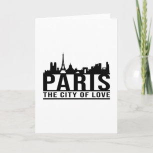 Paris France City Cityscape Skyline Gift Idea Card