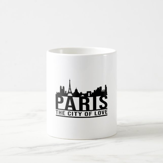 Paris France City Cityscape Skyline Gift Idea Coffee Mug (Center)
