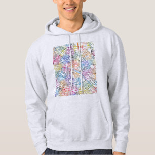 Paris France City Map Hoodie