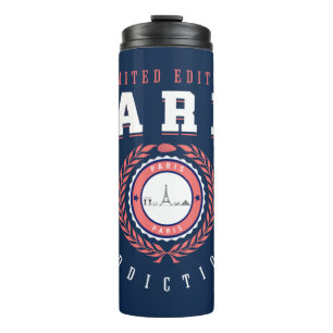 Paris France City Traveller Sports Style Thermal Tumbler