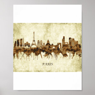 Paris France Cityscape Poster
