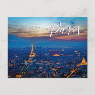 Paris France Cityscape Travel Postcard