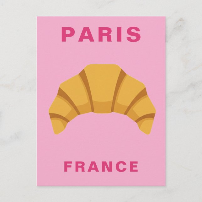 Paris France Croissant French Food Bakery Postcard (Front)