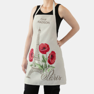 Paris France custom name Apron