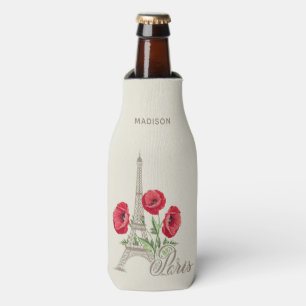 Paris France custom name bottle cooler