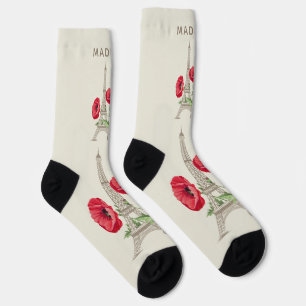 Paris France custom name Socks