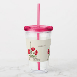 Paris France custom name tumbler