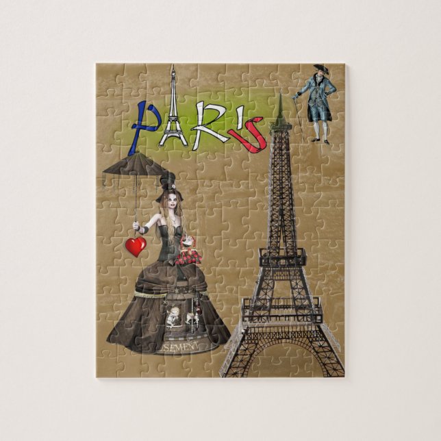 Paris France Decorative Jigsaw Puzzle (Vertical)