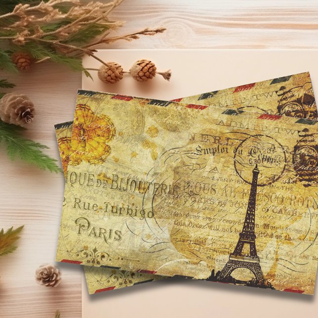 Paris France  Decoupage Vintage Ephemera Tissue Paper (Creator Uploaded)