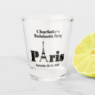 Paris France Eiffel Tower Bachelorette Party Favou Shot Glass