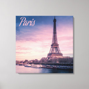 Paris France eiffel tower Canvas Print