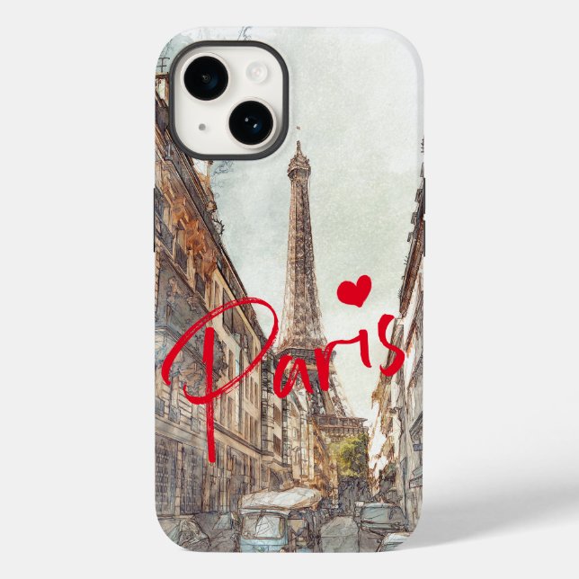 Paris France Eiffel Tower  Case-Mate iPhone Case (Back)