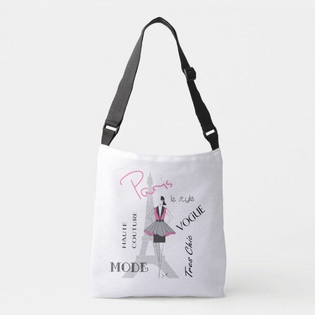 Paris, France, Eiffel Tower Fashion, Crossbody Bag (Front)