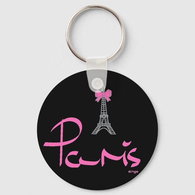 Paris,-France, Eiffel Tower, French Key Ring (Front)