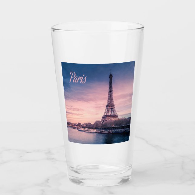 Paris France eiffel tower Glass (Front)