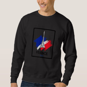 Paris France & Eiffel Tower Illustration Hand Draw Sweatshirt