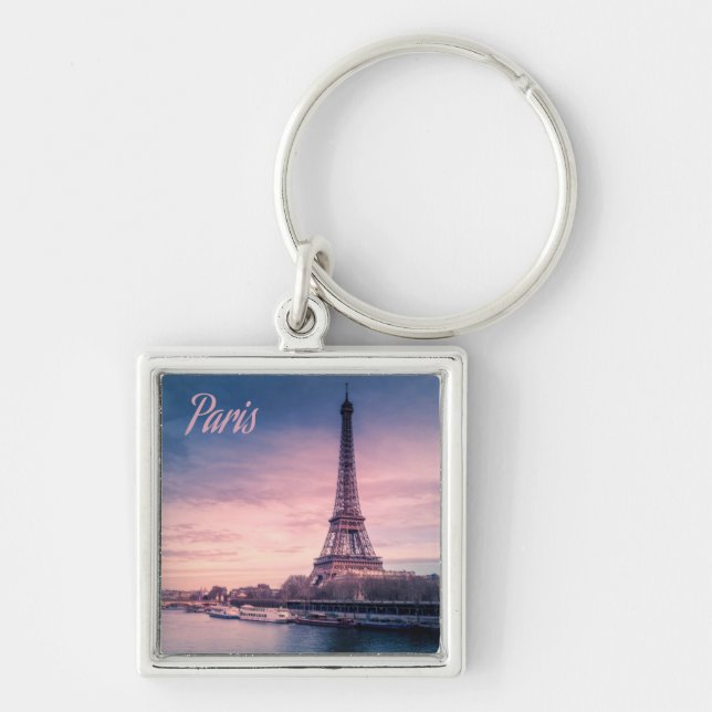 Paris France eiffel tower Key Ring (Front)