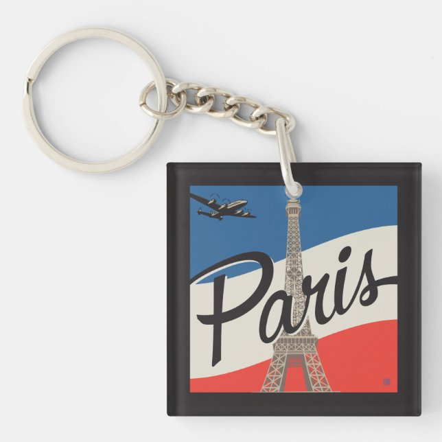 Paris France | Eiffel Tower Key Ring (Front)