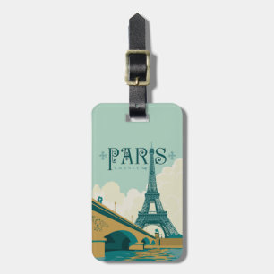 Paris France - Eiffel Tower Luggage Tag