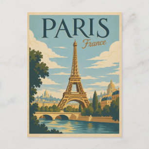 Paris, France Eiffel Tower Postcard