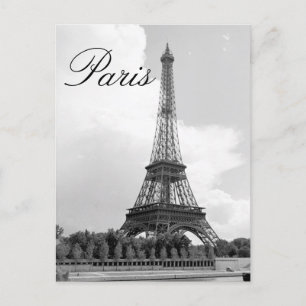Paris France Eiffel Tower postcard