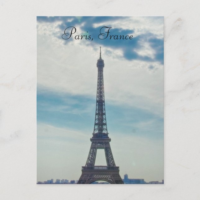 Paris, France Eiffel Tower Postcard (Front)
