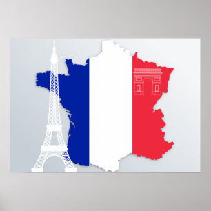 Paris France Eiffel Tower Poster
