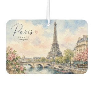 Paris France Eiffel Tower river seine  Car Air Freshener
