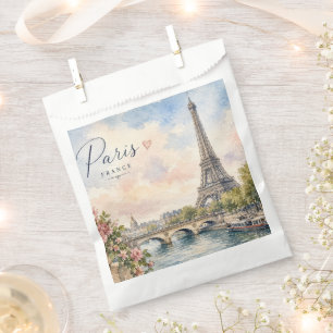 Paris France Eiffel Tower river seine Favour Bags