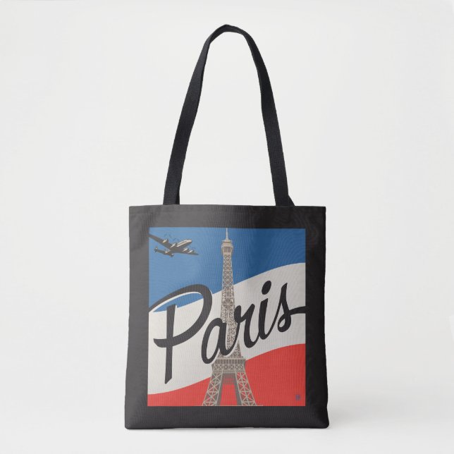 Paris France | Eiffel Tower Tote Bag (Front)