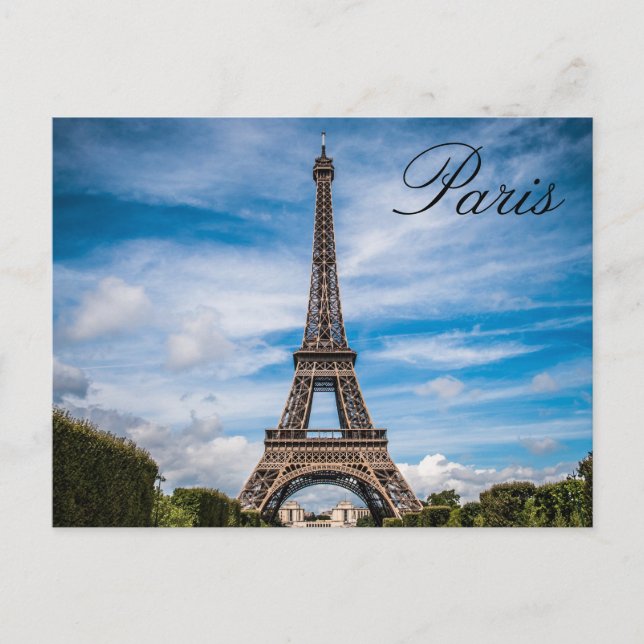 Paris France -  Eiffel tower Travel Postcard (Front)
