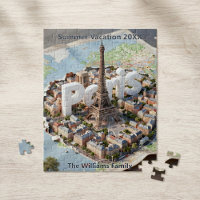 Paris France Family Vacation 3D Trip Souvenir