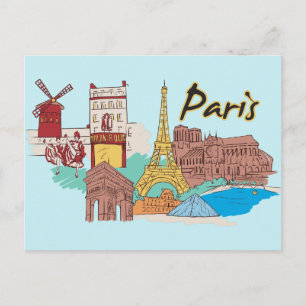 Paris, France Famous City Postcard