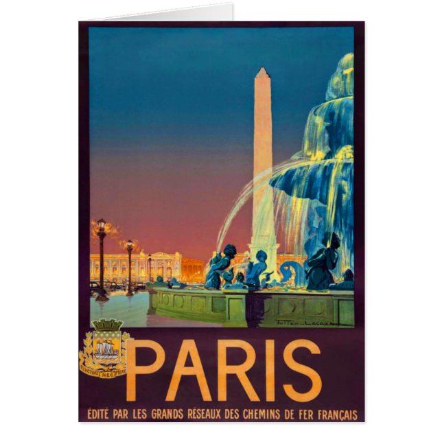 Paris France Fountain Obelisk (Front)