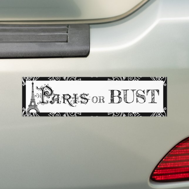 Paris France Gifts and Souvenirs Bumper Sticker (On Car)