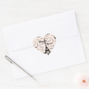 Paris France Gifts and Souvenirs Heart Sticker