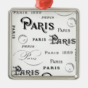 Paris France Gifts and Souvenirs Metal Tree Decoration