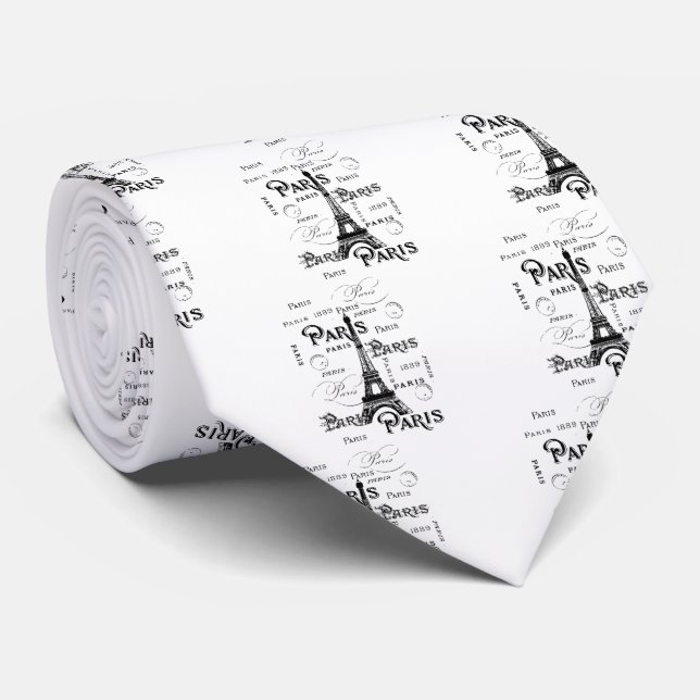 Paris France Gifts and Souvenirs Tie (Rolled)
